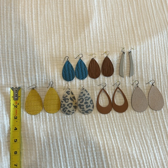 Bundle of 7 pairs of Nickel & Suede leather earrings - Picture 4 of 9